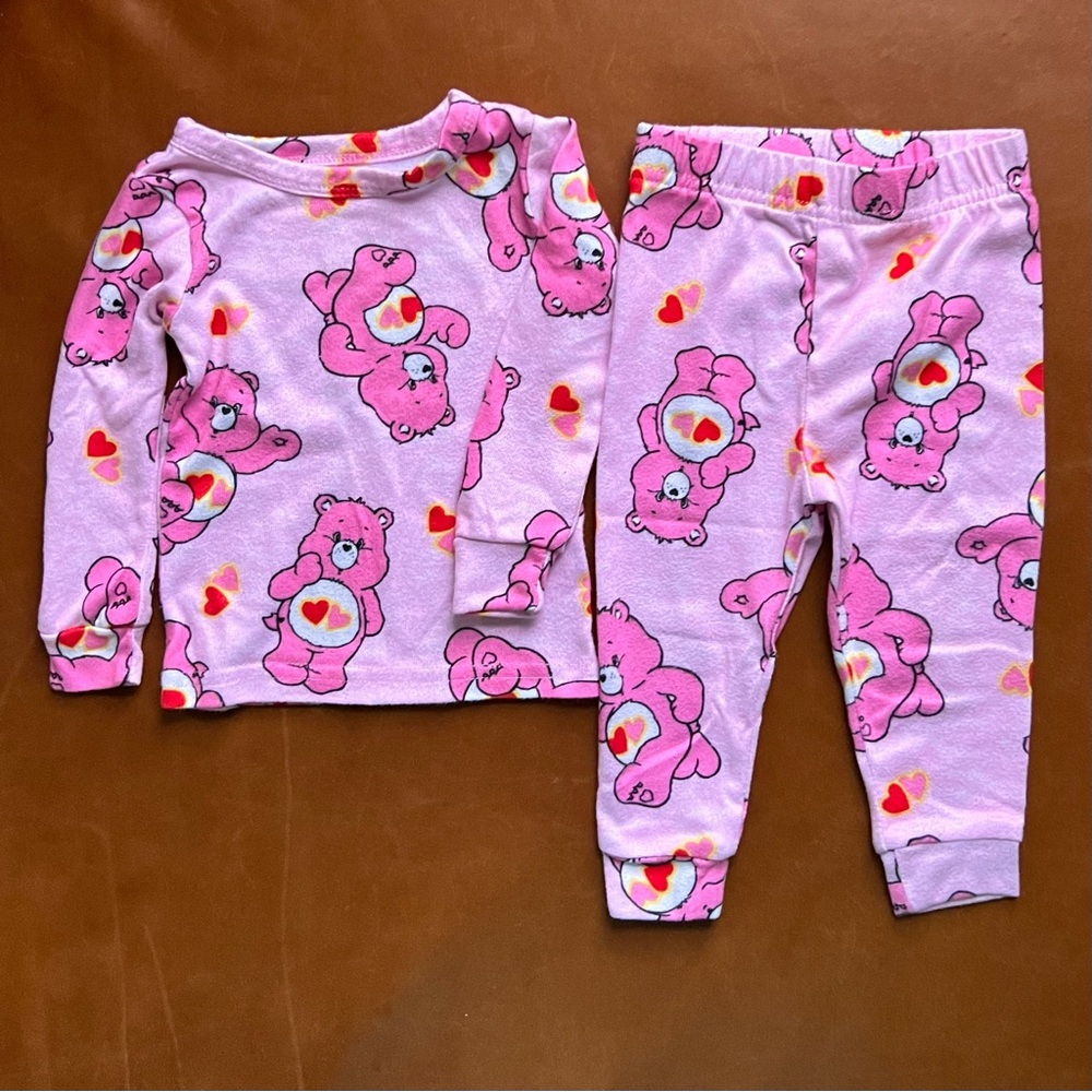 CARE BEARS Pink Love A Lot Bear PJs, 18mo